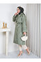 Women's Long Draped Belted Oversized Trench Coat - 6