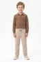 Double Leg Boy's Trousers with Tie Waist - 2