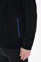 Men's Black Warm Standard Fit Regular Cut Bato Collar Double Fleto Pocket Sweatshirt Fleece - 5