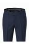 Men's Navy Blue Striped Belted Lined Trousers - 3