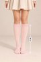 Women's Bamboo Knee Socks Pink Color Single Pair - 2