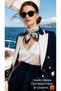 Foulard Bandana Women's 50X50 Square Scarf Rayon Italian Stitched Neck Scarf Hair Bandana - 3