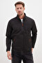 Zippered Stand Collar Softshell Jacket