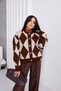 Diamond Patterned Buttoned Cardigan - 4