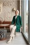 Women's Mercerized Long Cardigan with Ribbon Detail - 4