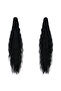 Buckle-Strapped Layered Cut Daal Ponytail / Black