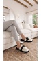 Women's Black Leather Bow Detailed Plush House Slippers 3 cm Byndtmtf01 - 3