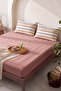 Powder Brown Aren Double Flat Sheet Set - 3 Pieces - 7