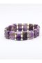Natural Stone Amethyst Natural Stone Unisex Bracelet Eubramt2 Stress and Negative Energy