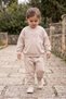 100% Cotton Girls' Oversized Tracksuit Set - 2-Piece Set with Bow Embroidered Sweatshirt and Sweatpants