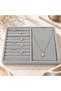 Velvet Jewelry Organizer and Presentation Tray 18X24 cm – Jewelry Stand with Compartments for Rings, Necklaces, and Chains, for Jewelry Store and Home Use