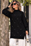 Stone Detailed Knitwear Sweater K6035 Black - 2