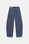 Çizgili barrel fit jean - 6