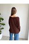 Boat Neck Textured Stylish Blouse - 6