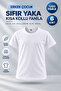 Boy's Undershirt 100% Cotton 6 Pieces (Tutku Authorized Seller) Crew Neck Short Sleeve Undershirt – White