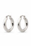 Stylish and Modern Gray Color Thick Hoop Earrings - Ideal for Everyday Wear