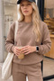3 Thread Winter Crew Neck Sweatshirt Jogger Set - Relaxed Fit Stretchable - 2