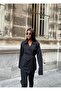 Women's Black Belted Padded Shirt - 6