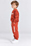 Boys' Rugby Ball Printed Cotton Sweatshirt and Pants Tracksuit Set Ak119 - 4