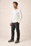 Bron Men's New Season Oversize Buttoned Sweatshirt White - 3