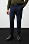 Floki men's elastic waist and laced woven comfortable cut navy blue trousers - 3