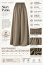 Women's Khaki Skirt Pants Modal Cotton Loose Fit Elastic Waist Side Pockets Comfortable Pants Code:Etekpant-2 - 6