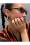 Burgundy Stone Gold Vintage Earrings