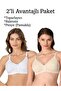 Advantageous Pack of 2 Combed Cotton Minimizer Gathering Bras
