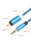 3.5mm to 2 Rca Audio Cable - Braided Aux / Cinch Stereo Audio & Converter Cable - 4