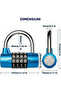 Luggage lock, 4-digit combination, resettable code, universal for suitcase, locker, Backpack, blue 2pcs - 2