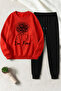Unisex Prosecco Printed Crew Neck Sweatshirt - 2-Piece Tracksuit Set