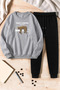 Unisex Energy Loading Printed Crew Neck Sweatshirt - 2-Piece Tracksuit Set
