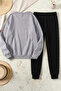 Unisex Inyourself Printed Crew Neck Sweatshirt - 2-Piece Tracksuit Set - 2