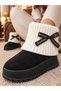 Knitwear Ankle Detail, Bow Decoration, Season Trend, Thick Sole Women's Boots - 4