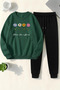 Unisex Bloom Daisies Crew Neck Sweatshirt - 2-Piece Tracksuit Set