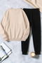 Unisex Heart Ribbon Printed Crew Neck Sweatshirt - 2-Piece Tracksuit Set - 2