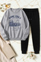 Unisex Rome Italy Printed Crew Neck Sweatshirt - 2-Piece Tracksuit Set