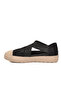 Black Straw Detailed Anatomical Sole Casual Shoes with Side Elastic B227 - 4