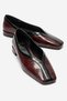 Helene Burgundy Print Women's Ballerina Shoes