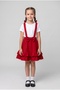 Girl's Red Bowknot Strap Layered Ruffle Salopet 23 April 29 October Show Outfit - 3