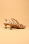 Women's Short Heeled Satin Evening Dress Shoes High Heels - 8