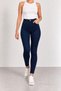 Leila Navy Blue Skinny Stretchy Narrow-Leg Lycra Denim Jeans