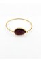 Purple Natural Stone Detailed Gold Color Women's Bracelet - 4