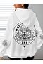Unisex Sleeve Printed Hooded Kangaroo Pocket Comfortable Fit Regular Cut Sweatshirt