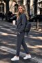 Women's 3-Thread Kangaroo Pocket Hooded Cotton Puff Soft Tracksuit Set - Original Quality - 2