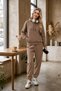 Women's 3-Thread Cut-Pocket Hooded Cotton Puff Soft Tracksuit Set - Original Quality - 4