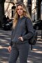 Women's 3-Thread Kangaroo Pocket Hooded Cotton Puff Soft Tracksuit Set - Original Quality - 5
