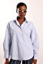 Blue Striped Poplin Shirt 0031 - 5