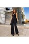 Women's Strappy Button-Front Blouse and Pants Linen Two-Piece Set - 5