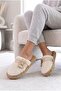 Women's Plush House Slippers with Furry Bow, Soft Sole, Warm, Open-Back Winter Slippers - 5